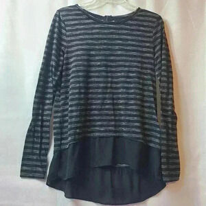 Long Sleeve Striped Blouse by Stylus